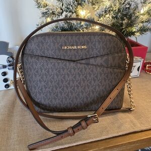 Michael Kors Signature Brown Crossbody Bag